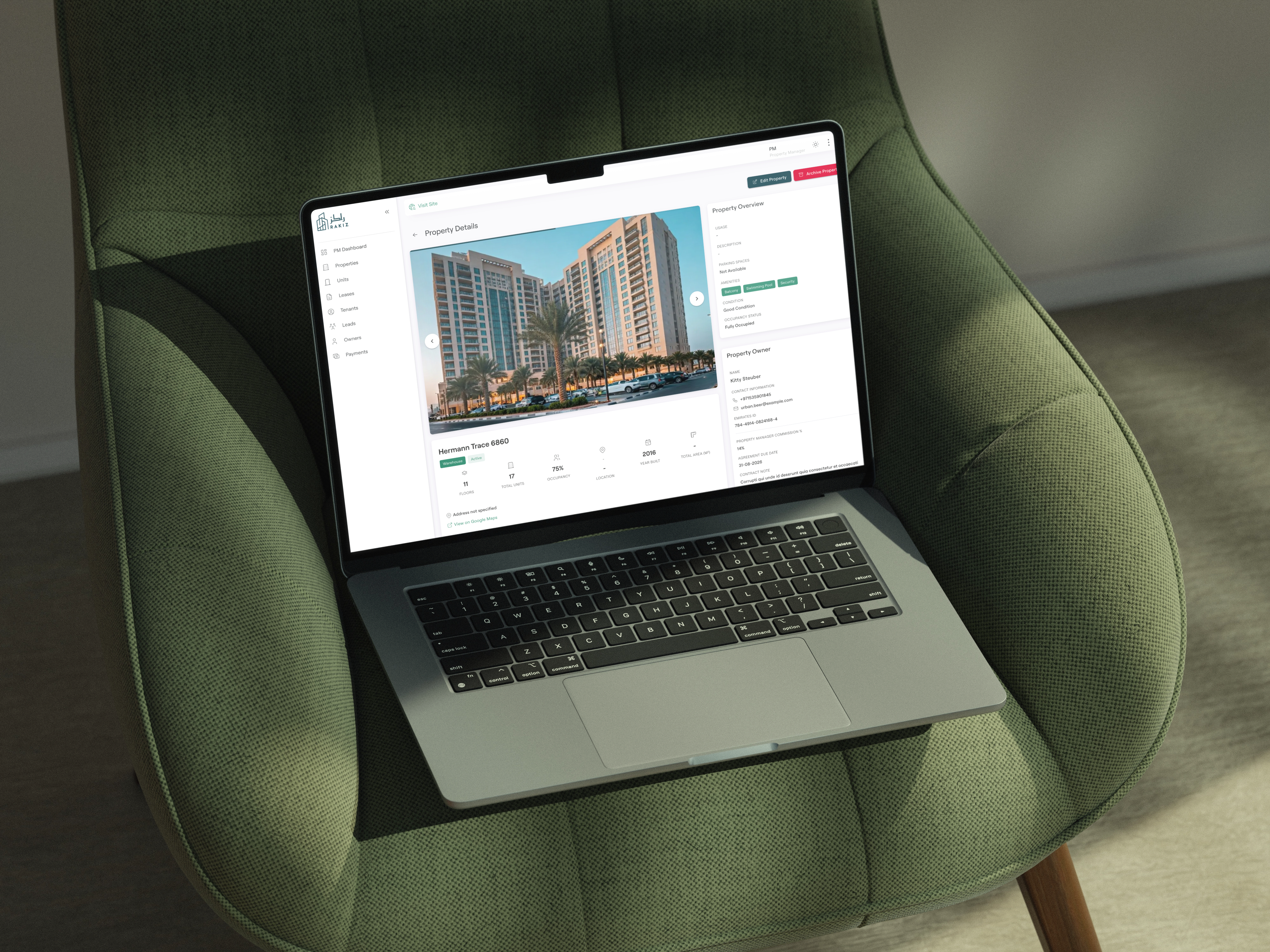 Rakiz dashboard